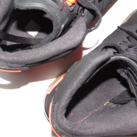 Nike Air Jordan 6 VI Retro Infrared Black 384665-023 Size 7Y Womens Size 8.5 - Picture 6 of 9